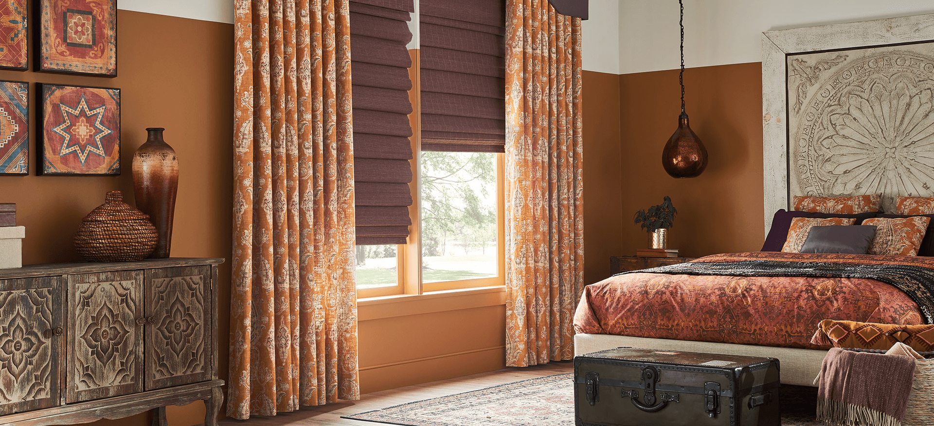 Graber blinds custom roman shades and draperies - custom bedding and pillows